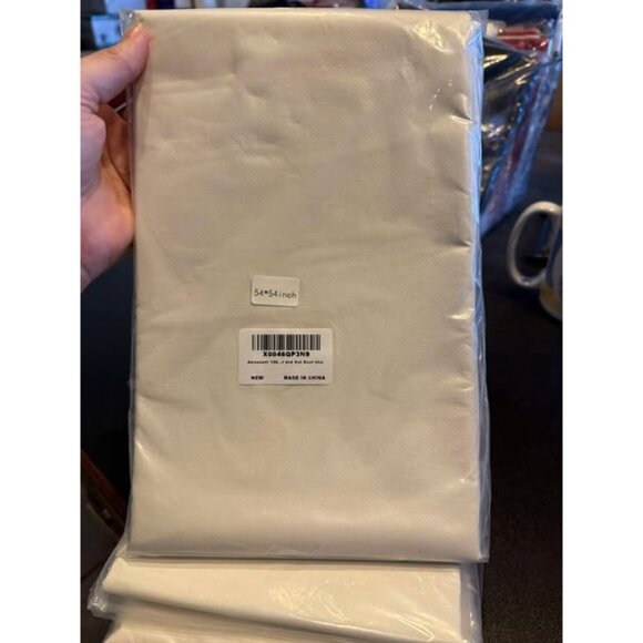 54x54 Inch Ivory Amussent Tablecloth Square Polyester Fabric Home Dining Decorat - Picture 2 of 3